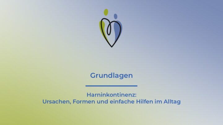 grünblauer Pflangl-Hintergrund mit Plangl-Logo und der Aufschrift: Grundlagen - Harninkontinenz: Ursachen, Formen und einfache Hilfen im Alltag