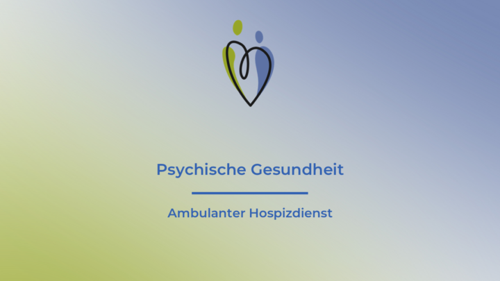grünblauer Pflangl-Hintergrund mit Plangl-Logo und der Aufschrift: Psychische Gesundheit - Ambulanter Hospizdienst