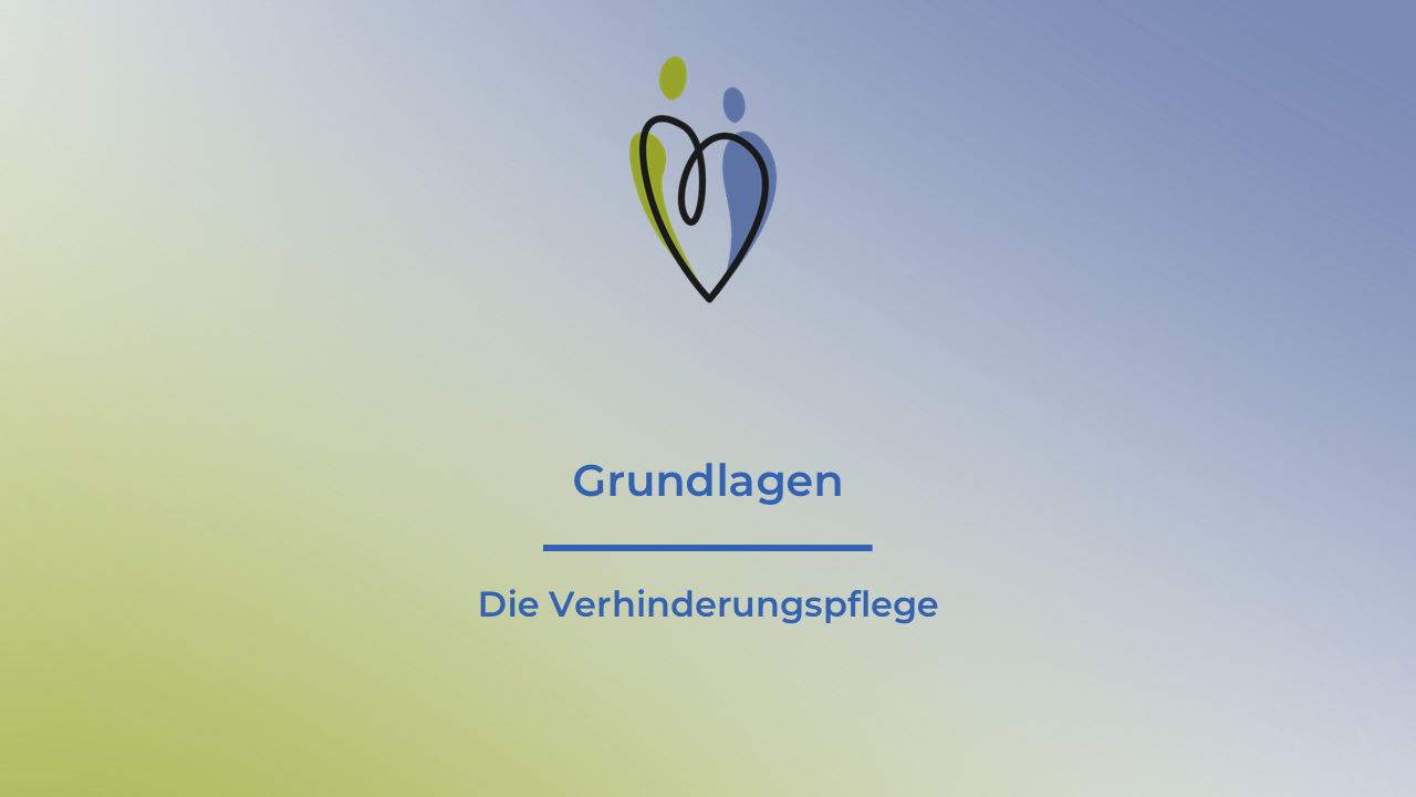 grünblauer Pflangl-Hintergrund mit Plangl-Logo und der Aufschrift: Grundlagen - Die Verhinderungspflege